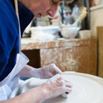 Mia Sarosi at work in her studio 2016